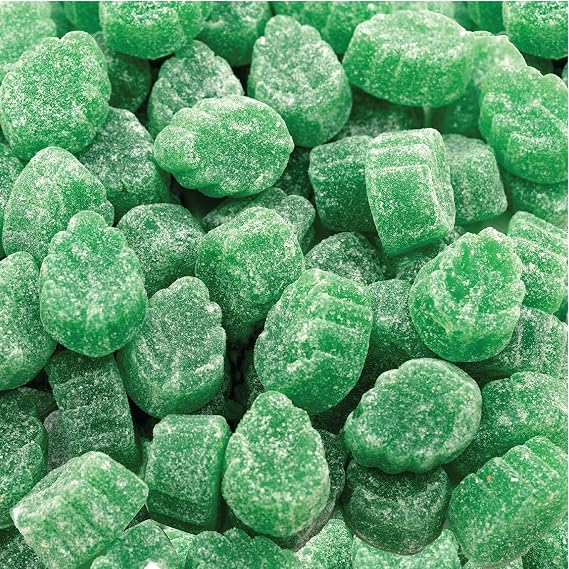 Spearmint Leaves, Jelly Candy, Soft Spearmint Candy, 2 Lb Bag | Unwrapped, Old School Candy, Mint Jellies