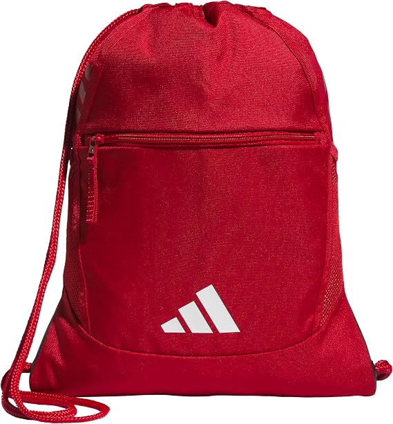 adidas Stadium Sackpack Drawstring Backpack Gym Bag, 13L