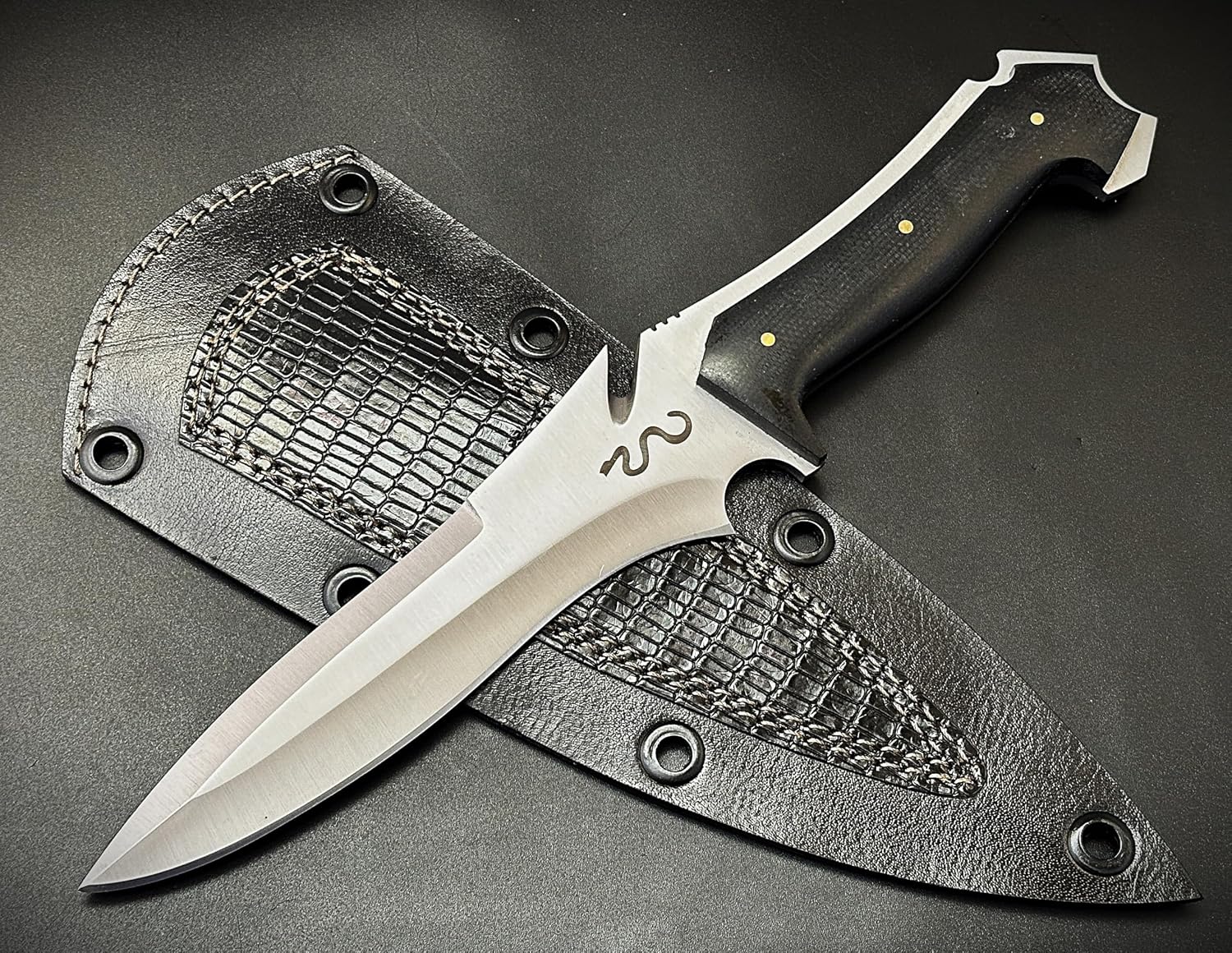 Handmade Krauser RE4 Knife | D2 Steel 12 inches | Hunting | Gaming | Camping | Leather Cover