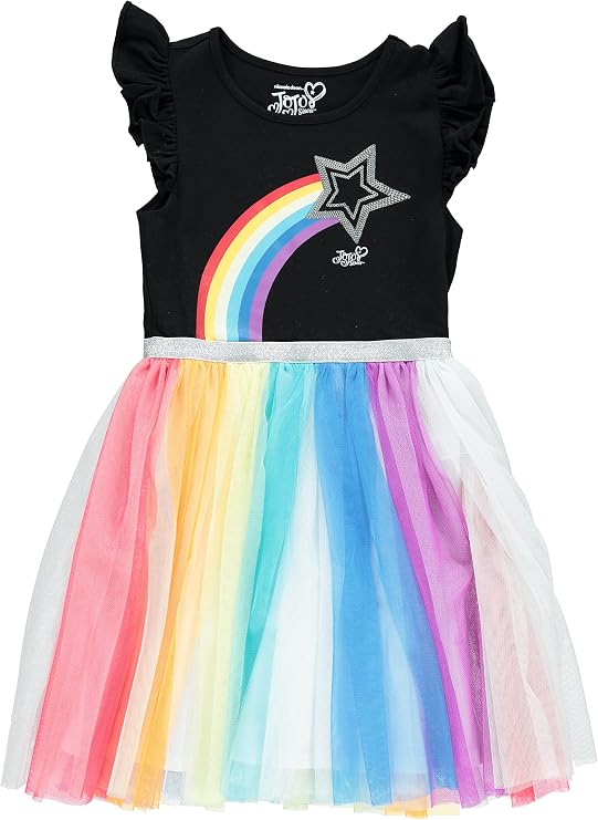 JoJo Siwa Girls' Jojo Siwa Girls Beautiful Rainbow Star Glitter Tutu Skirt Dress