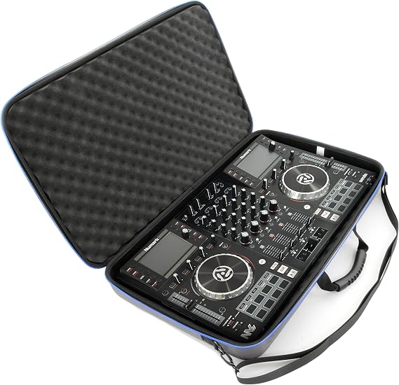 CASEMATIX Travel Case Compatible with Numark Mixstream Pro Plus, Mixstream Pro Go Standalone DJ Controller, Numark NV2 Serato Mixers and More - Includes Carrying Case Only with Shoulder Strap
