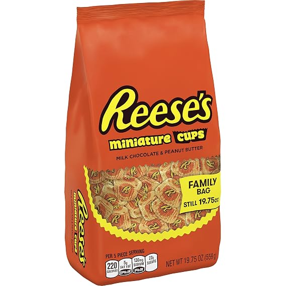 REESE'S Peanut Butter Cups Miniatures, 19.75 Ounce