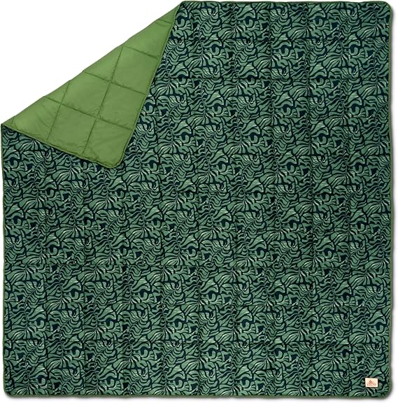 Kelty Biggie Blanket, 2 Person Insulated Camping Indoor Outdoor Travel Blanket and Ground Picnic Covering, Updated for 2022