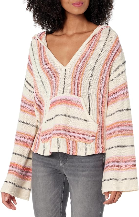Billabong Womens Bonfire Hooded Baja Pullover Sweater