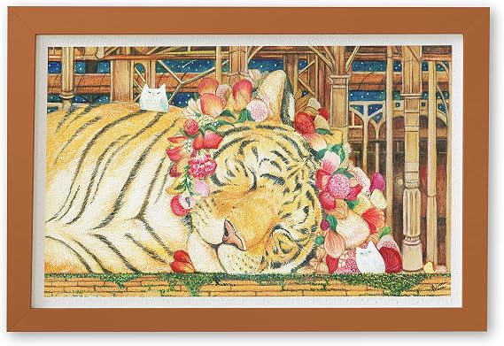 Pintoo Jigsaw Puzzles 1000 Piece for Adults - Cotton Lion - Goodnight Tiger Beautiful Plastic Puzzle for Home Decor Zero Dust Easy Storage [H2146]