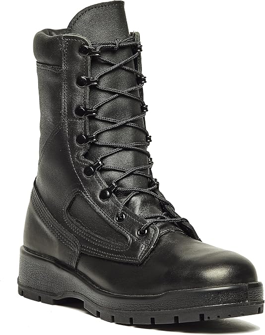 Belleville 495 ST 8" Steel Toe Boots for Men, EH Rated, Vibram Traction | Waterproof Men's Boots, Moisture-Wicking Lining, Military Boots Heritage Since 1904, Tactical Shoes for Men