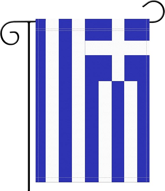 No Logo Garden Flag Greece Greek Garden Flag,Garden Decoration Flag,Indoor and Outdoor Flags,Celebration Parade Flags,Anniversary Celebration, National Day,Double-Sided.