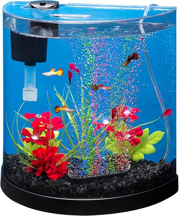 Tetra Half-Moon 3 Gallon Starter Fish Tank Kit