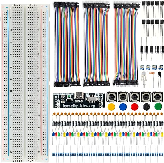 LONELY BINARY Electronics Starter Kit 400+ Pieces for Arduino