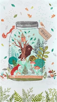 Clothworks Imagine Terrarium 24 Panel White, Fabric by The Yard