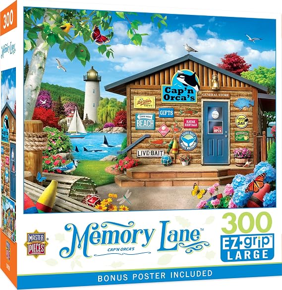 Masterpieces 300 Piece EZ Grip Jigsaw Puzzle - Cap'n Orca's - 18"x24"