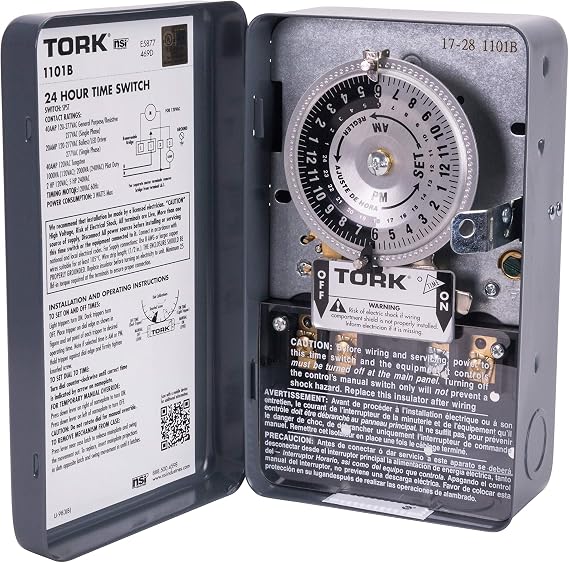 NSI TORK 1101B SPST 40A 120V 24-Hour Mechanical Dial Timer