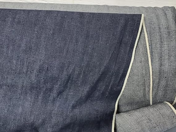 Cotton dinem Japanese Selvedge Denim, Indigo Color, Fabric by The Yard Width: 30 inches