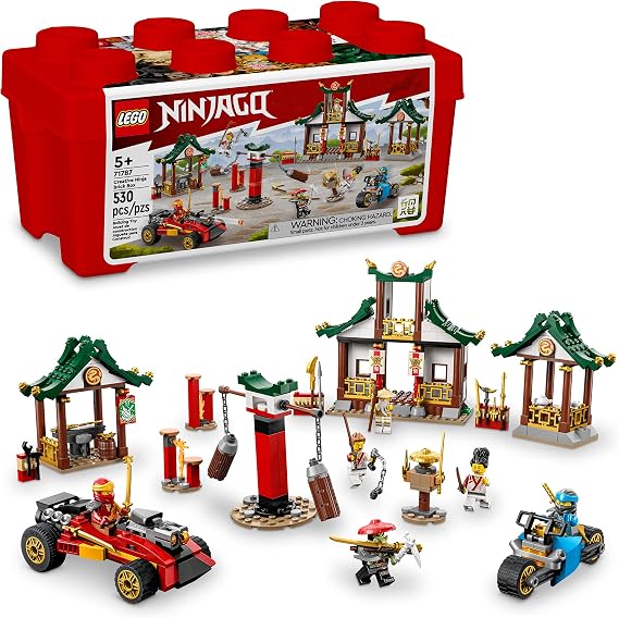 LEGO NINJAGO Creative Ninja Brick Box 71787 Building Toy Set for Kids, Boys, and Girls Ages 5+ (530 Pieces)