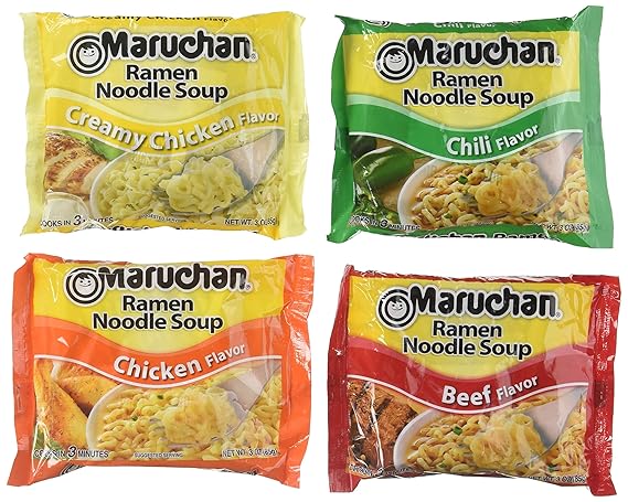 Maruchan Ramen Variety 4 Flavors, Pack of 24