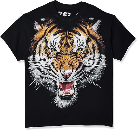 Liquid Blue Men's Tiger Face T-Shirt