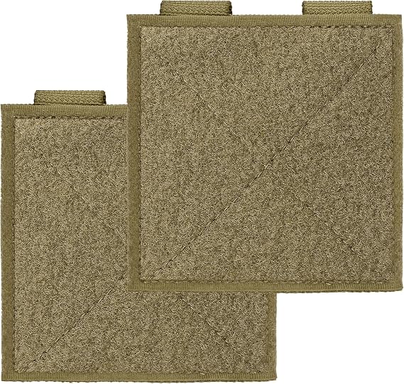 Molle Patch Panel,Hook&Loop Adapter Panel for Patch Badges,Tactical Molle Hook and Loop Panel for Badges and Insignia Patches 4''x4''