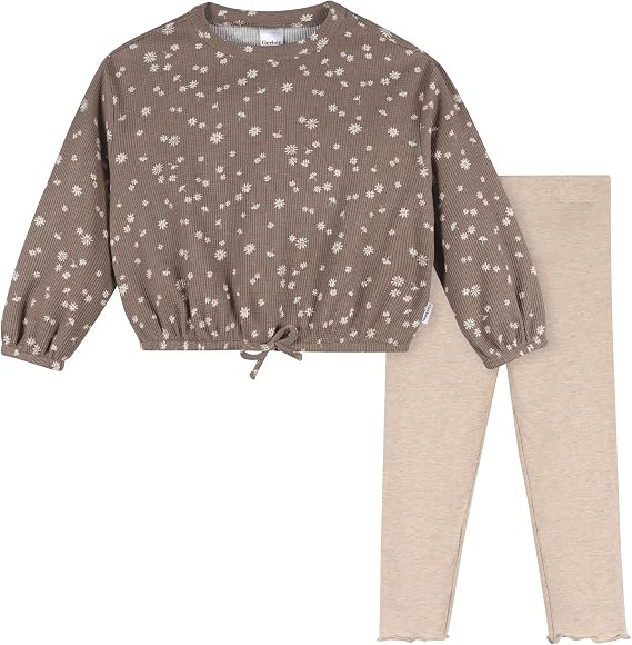 Gerber Baby Girls' 2-piece Long Sleeve Top and Legging Set