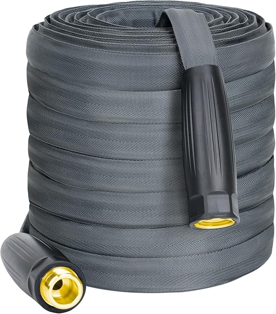 Flexible Garden Hose 50 FT, Lightweight Water Hose for Gardening, 5/8 Inch | Non-Expanding Garden Hose, Light Weight & Flexible, Kink Resistant, Durable Water Hose for Outdoor Yard Watering, Heavy Duty