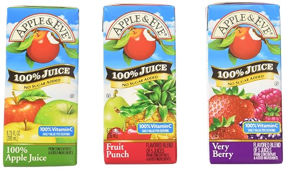 Apple & Eve 100% Juice Variety Pack, (36) Count, 6.75 Oz Boxes