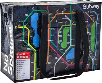 Blue Q Subway Shoulder Tote