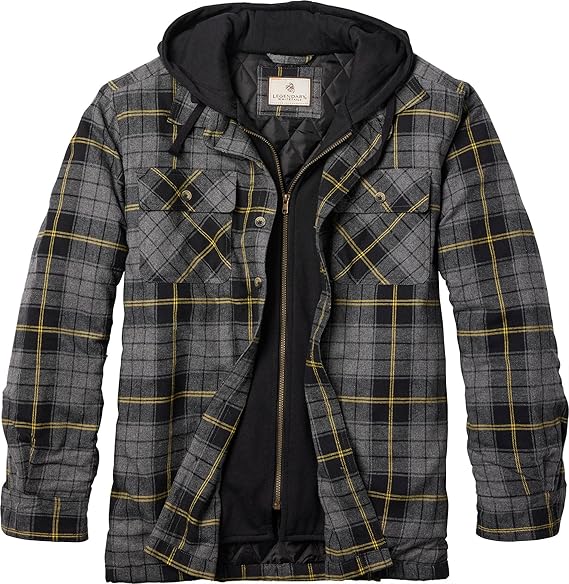 Legendary Whitetails Mens Flannel Shirt Jacket Hooded Shacket