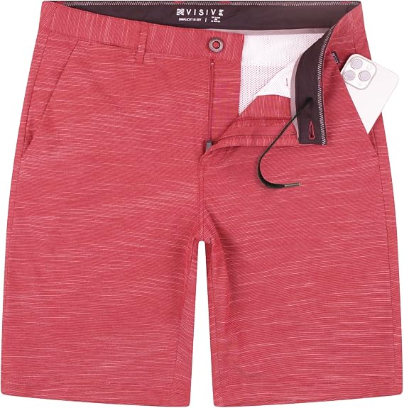 Visive Mens Shorts 7/9 Inch Hybrid Golf Short Premium Quick Dry Stretch Board Shorts