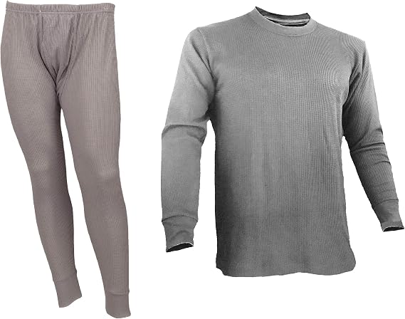Thermal Underwear for Men - 2pc Set - Cotton Blend - 3.83oz
