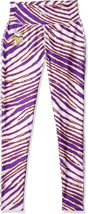 Zubaz Officially Licensed NFL Women's Zebra Print Leggings