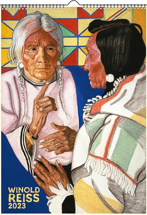 2026 Wall Calendar [13 pages 8"x12"] Indians Native American Portrait Blackfeet Vintage Retro Art Painting Posters
