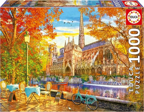 Educa - Autumn at Notre Dame | 1000 Piece Puzzle for Adults. Measurements: 26,77" x 18,89" 26,77" x 18,89". 14 Years Old (19936)